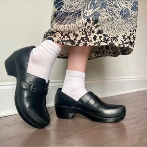 Dansko Tamara Clogs in Black Leather